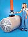 Vacuum Tube Lifter with Foam Seal Pad Attachment for Rolled Goods