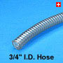 ANVER Hose, 3/4" ID, Clear PVC, Steel Reinforced, Standard Wall HS75