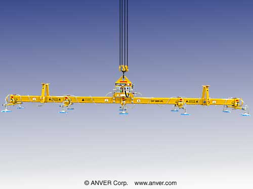 ANVER Ten Pad Electric Powered Vacuum Lifter for Lifting Steel Plate