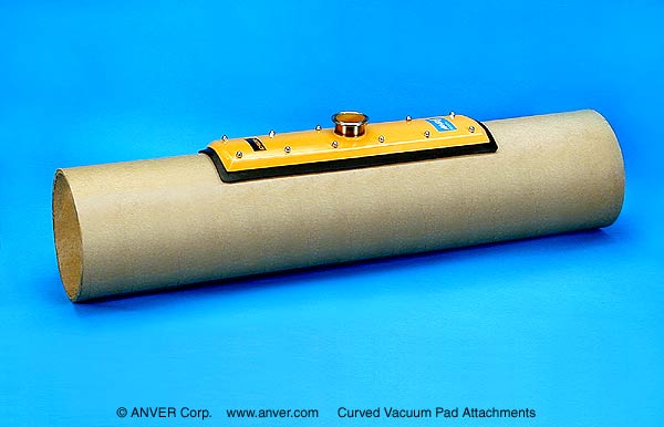 Curved Vacuum Pad Attachments for Pipe and Tube Handling