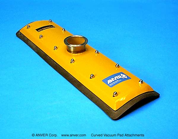 Curved Vacuum Pad Attachments for Pipe and Tube Handling