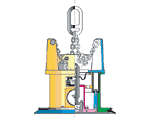 Diagram of an ANVER Single Pad Self-Powered Mechanical Vacuum Lifter 