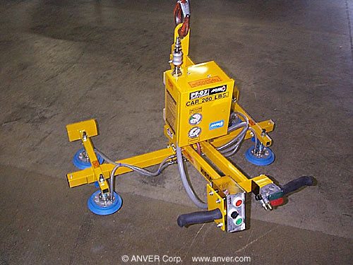 ANVER Four Pad Air Powered Vacuum Lifter with Powered Tilt and Air Balancer Intergration