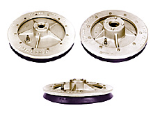 Large Aluminum Vacuum Pads with Bolt-On Seals and Ball Swivel Mount
