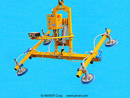 ANVER Four Pad Air Powered Vacuum Lifter with Powered Tilt