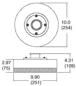 Dimensions of BH60R-SS-G3 Roung Bag Lifting Attachment