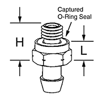 Vacuum Cup Fittings Group 1 – Barbed Fitting Model# BM5