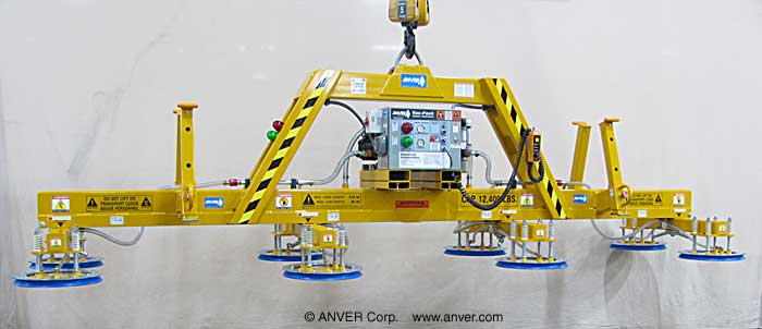 Eight Pad Heavy Mill Duty Electric Powered Vacuum Lifter Model# E1240M8 ...