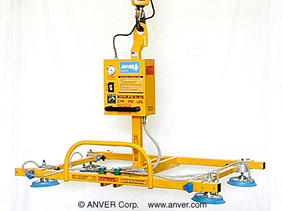 Four Pad Electric Powered Vacuum Lifter with Manual Gravity Tilt Model ...