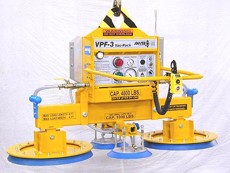 ANVER Four Pad Custom Electric Powered Vacuum Lifter for Heavy Compact Loads