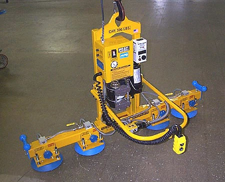 ANVER Four Pad Electric Powered Inline Vacuum Lifter with Powered Tilter