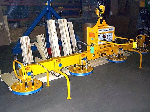 ANVER Four Pad Heavy Duty Electric Powered Vacuum Lifter for Lifting Metal Plate weighing up to 6000 lb (2720 kg)