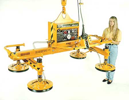 ANVER Four Pad Electric Powered Vacuum Lifter for Heavy Duty Applications 