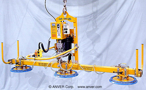 ANVER Three Pad Inline Vacuum Lifter with 90 Degree Tilt