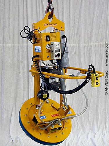 ANVER Single Pad Electric Powered Vacuum Lifter with Powered Tilt