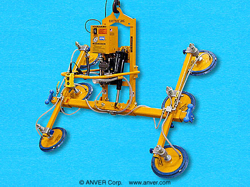 ANVER Six Pad Electric Powered Vacuum Lifter with Powered Tilt