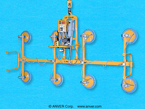 ANVER Eight Pad Electric Powered Vacuum Lifter with Powered Tilt