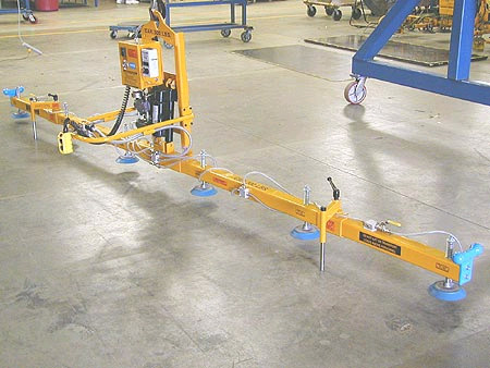 ANVER Six Pad Electric Powered Inline Vacuum Lifter with Powered Tilter