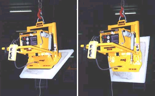 ANVER Electric Powered Vacuum Lifter Tilted 45° for Stone Handling