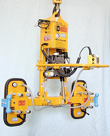 ANVER Two Pad Electric Powered Vacuum Lifter with Powered Tilt and Foam Pads
