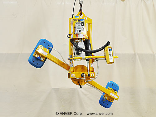 ANVER Two Pad Electric Powered Vacuum Lifter with Powered Tilt and Manual Rotate for Lifting, Tilting & Rotating Loads