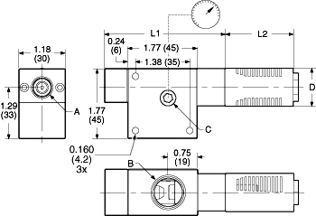 Dimensional Specifications and Diagram of JB Series Vacuum Generators