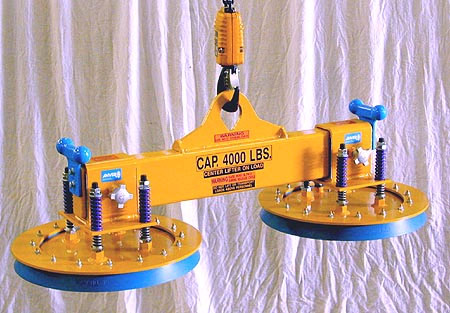 ANVER Two Pad Vacuum Lifting Beam for use with Remote Vacuum Generator