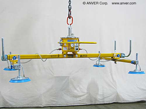 ANVER Five Pad Air Powered Vacuum Lifter Model# m150m-l200m4-86-2-53