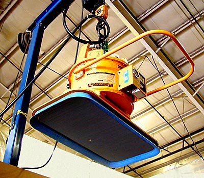 Single Pad Self-Powered Mechanical Vacuum Lifter with Rectangular Vacuum Pad Attachment