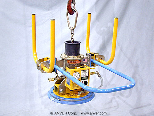 ANVER Self-Powered Mechanical Generator with Single Pad Attachment and Parking Stands for Lifting & Handling Small Steel Plates up to 900 lb (408 kg)