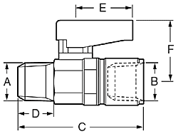 Mini Ball Valves Specifications Drawing
