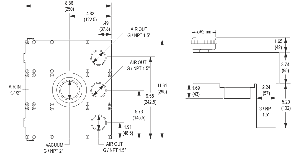 Schematic of Multi-stage Ejector Vacuum Pump