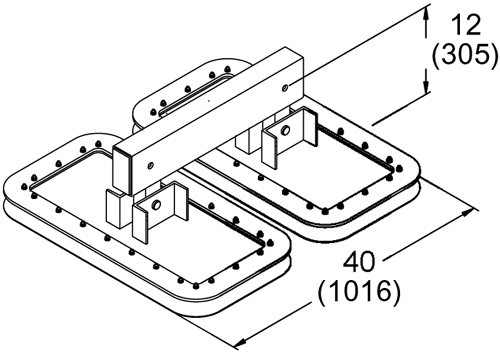 ANVER PA1834-2P-36 Pad Attachment for Heavy Loads