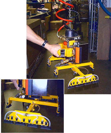 ANVER VM Vacuum-Hoist Lifting System with Custom Vacuum Pad Attachment with Multiple Oval Vacuum Cups