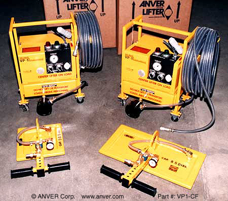 VP1-CF Station for Remote Mount Electric Powered  Vacuum Stations with Caddy Frames and Foam Lifting Pads