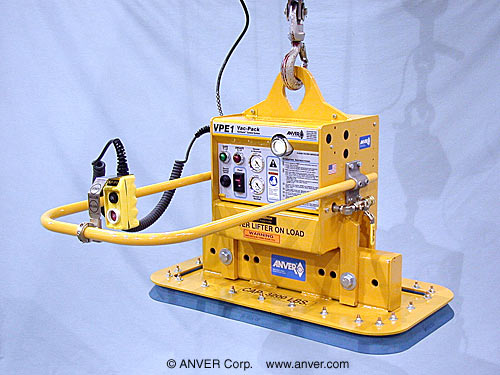 ANVER Electric Powered Vacuum Generator with Single Pad Attachment for Lifting & Handling Small Plates up to 3200 lb (1452 kg)