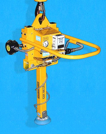 ANVER Electric Powered Single Pad Vacuum Lifter with Special Cup Extension for Lifting Small Non-Porous Loads weighing up to 100 lb (45 kg)