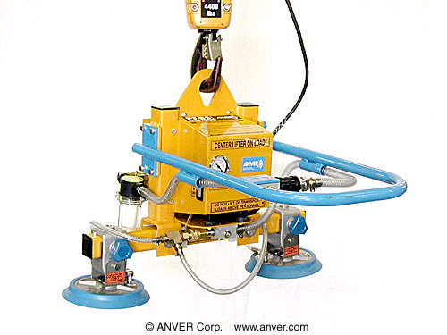 ANVER Electric Powered Vacuum Generator with Two Pad Attachment for Lifting Glass Panes 3 ft x 3 ft (1 m x 1 m) up to 400 lb (181 kg)