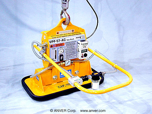 ANVER Electric Powered Vacuum Generator with Heavy Duty Foam Pad Attachment for Lifting & Handling Stone Blocks up to 2000 lb (907 kg)