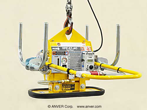 ANVER Electric Powered Vacuum Generator with Single Foam Vacuum Pad for Lifting & Handling Granite Pavers
