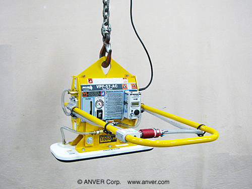 ANVER Electric Powered Vacuum Generator with Single Foam Vacuum Pad for Lifting & Handling Stone Slabs Weighing up to 1000 lbs (454 kg)