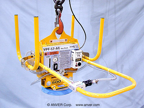ANVER Electric Powered Vacuum Generator with Custom Single Pad Attachment for Lifting & Handling Glass Spheres 25" to 150" (63.5 cm x 381 cm) in diameter up to 500 lb (227 kg)