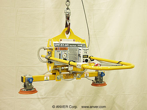 ANVER Electric Powered Vacuum Generator with Two Pad Vacuum Attachment for Lifting & Handling Various Laser Cut Parts up to 320 lbs (145 kg)