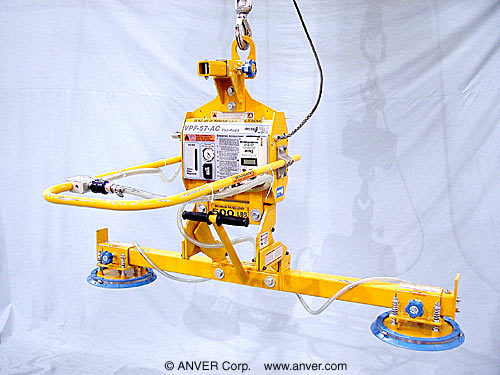 ANVER Electric Powered Vacuum Generator with EZ-TILT Adapter, Offset Bail and Two Pad Lifting Frame for Lifting and Tilting Melamine Panels 8ft x 6ft (2.4 m x 1.8 m) up to 500 lbs (227 kg)