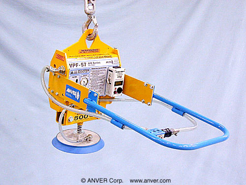 ANVER Air Powered Vacuum Generator with Custom Single Pad Attachment and Extended Handlebar for Lifting & Handling Small Airplane Parts up to 500 lb (227 kg)