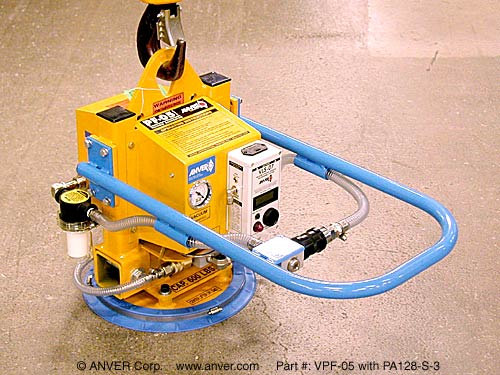 ANVER Single Pad Electric Powered Vacuum Lifter for Lifting Small Steel Plate up to 600 lb (272 kg)