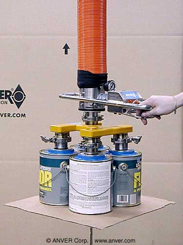 ANVER Vacuum Tube Lifter with Custom Five Pad Attachment