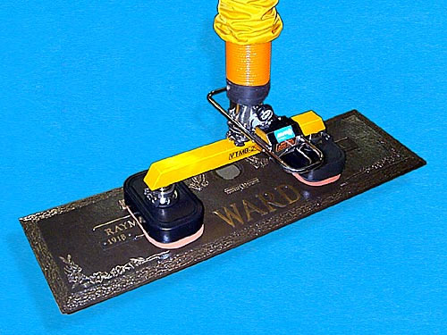 Vacuum Tube Lifter with Dual Vacuum Pad Attachment for Uneven Surfaces