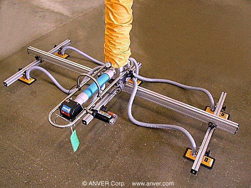 Vacuum Tube Lifting System with Six Pad Attachment and VT-RAV-S Release Assist Valve with Throttle Handle