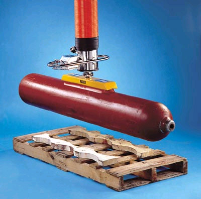 ANVER Standard VT Vacuum Tube Lift System with Cylindrical Load Lifting Vacuum Pad Attachment